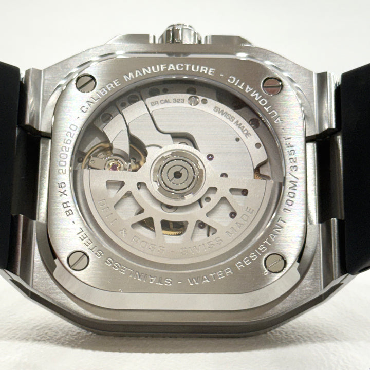 Bell & Ross Watch BR-X5 Automatic Chronometer Black Dial on Rubber