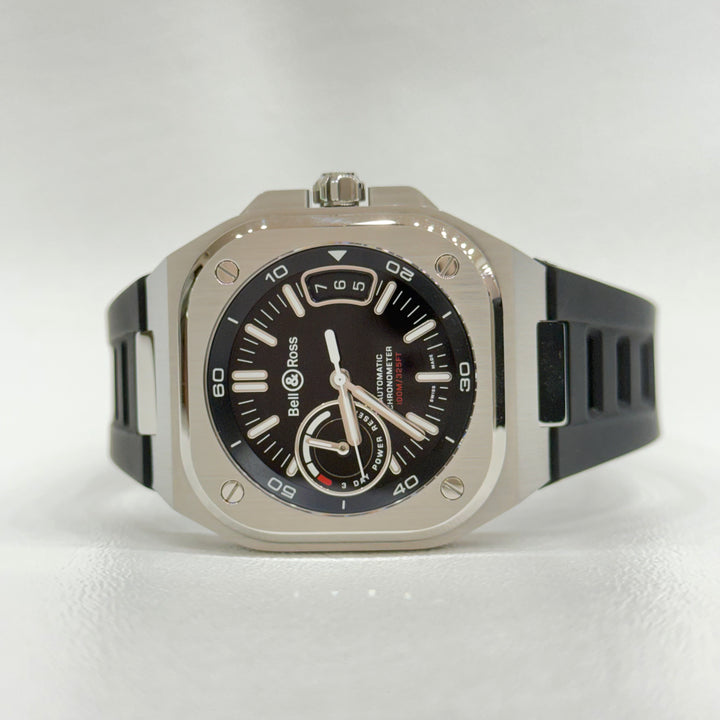 Bell & Ross Watch BR-X5 Automatic Chronometer Black Dial on Rubber