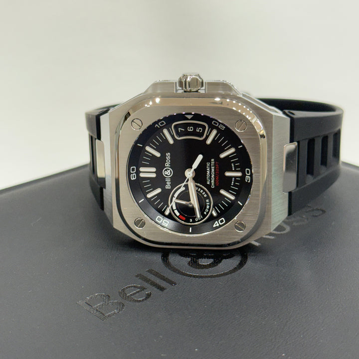 Bell & Ross Watch BR-X5 Automatic Chronometer Black Dial on Rubber