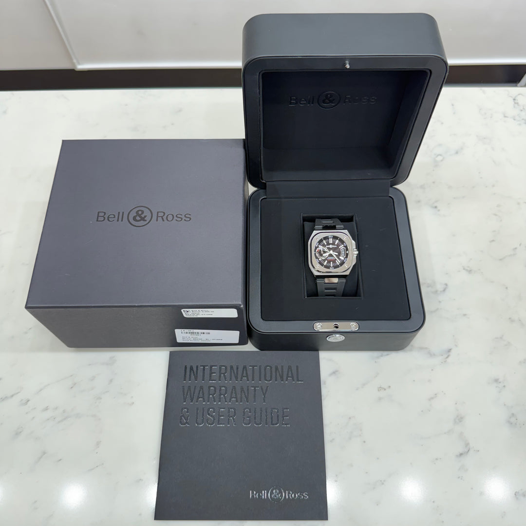 Bell & Ross Watch BR-X5 Automatic Chronometer Black Dial on Rubber