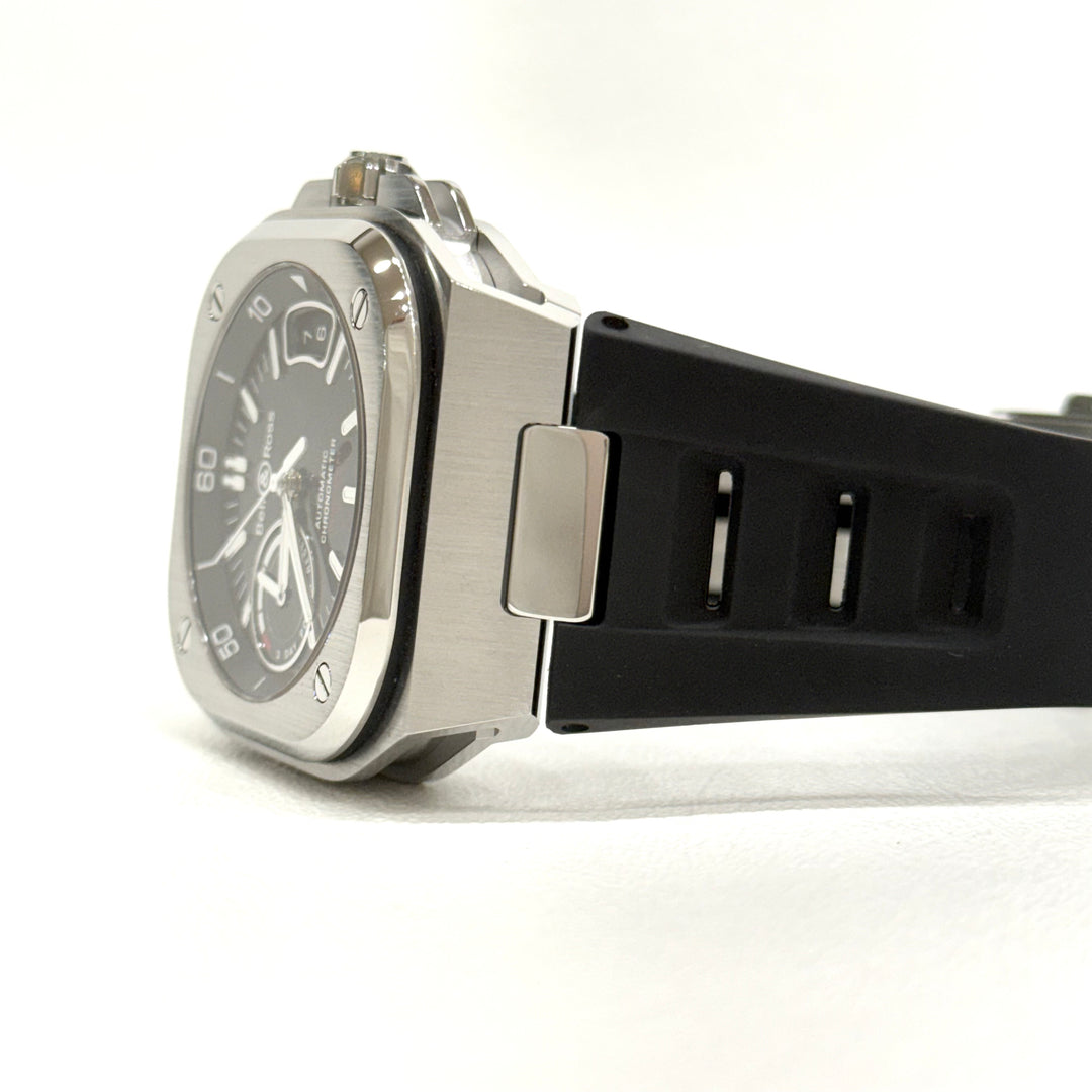 Bell & Ross Watch BR-X5 Automatic Chronometer Black Dial on Rubber