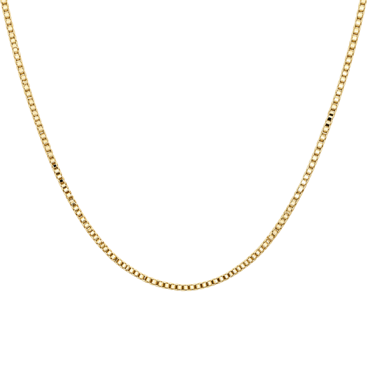 Box Chain 0.6MM 14K Yellow Gold 17.75"