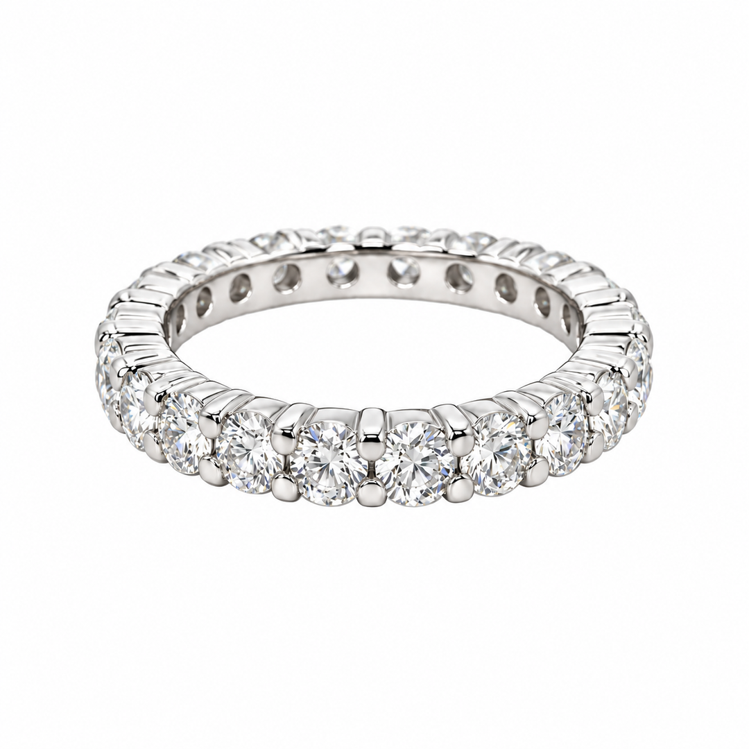 Round Diamond Eternity Band Platinum 2CTW