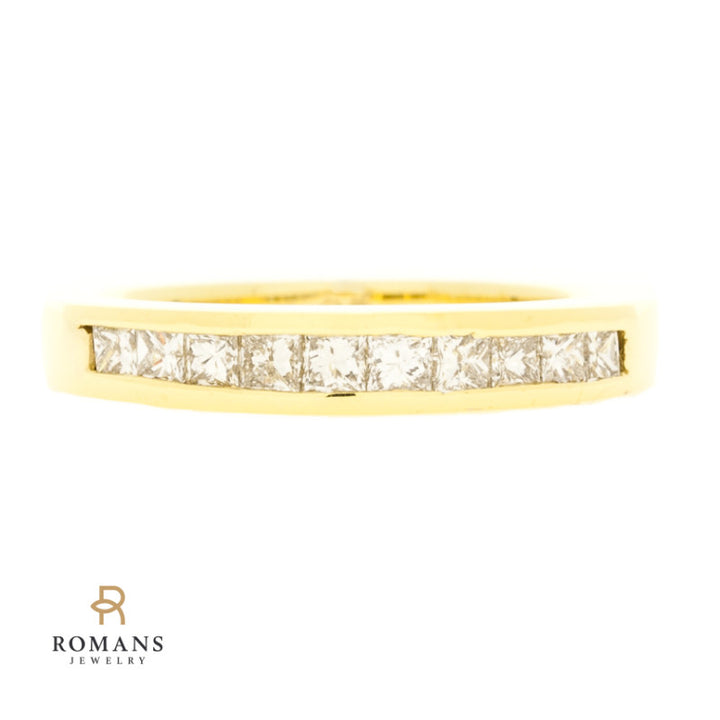 Channel Set Diamond Band 18K Yellow Gold .50CTW