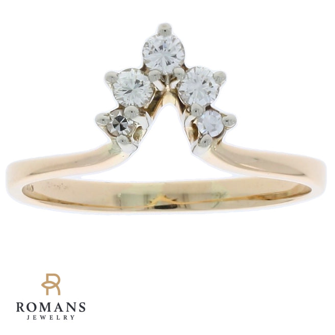Chevron Diamond Band 14K Two Tone .17 CTW