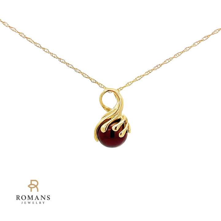 Chocolate Pearl Pendant 18K Yellow Gold