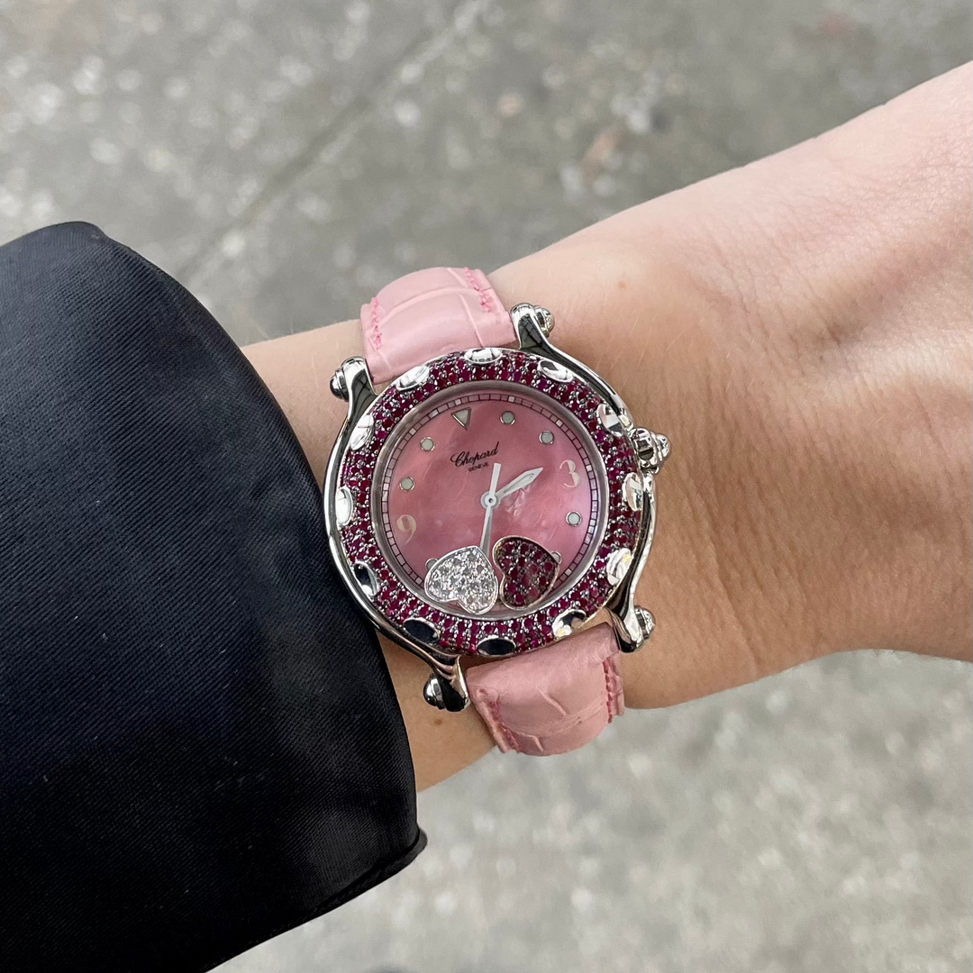 Chopard Happy Sport Watch Ruby Diamond Ref:8236