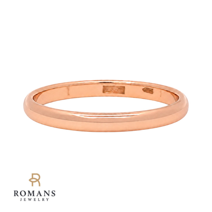 Classic 2.6MM Band 14K Rose Gold Wedding Ring