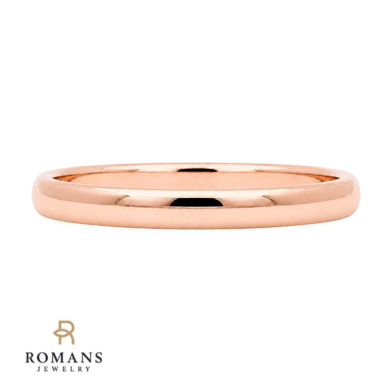 Classic 2.6MM Wedding Band 14K Rose Gold