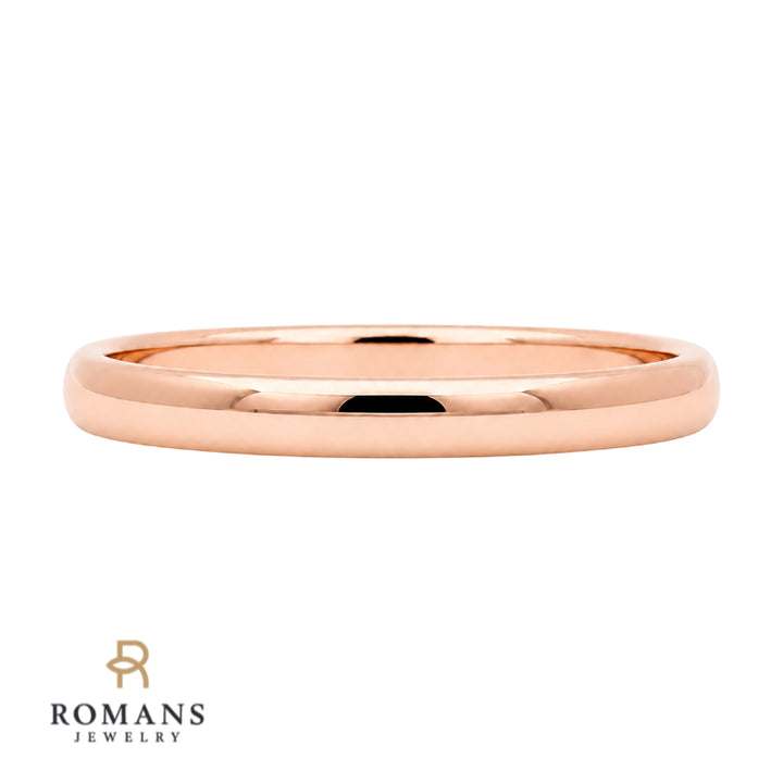 Classic 2.6MM Wedding Band 14K Rose Gold