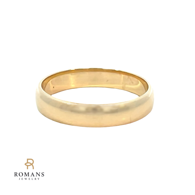 Classic Wedding Band 14K Yellow Gold 4MM