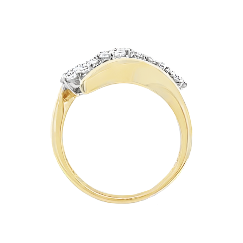 Cluster Diamond Band 14K Two Tone .40CTW