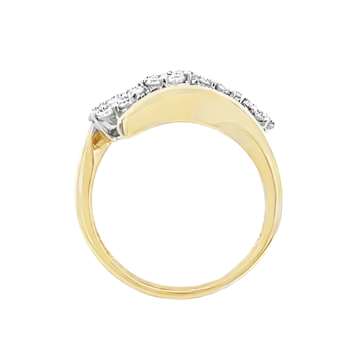 Cluster Diamond Band 14K Two Tone .40CTW