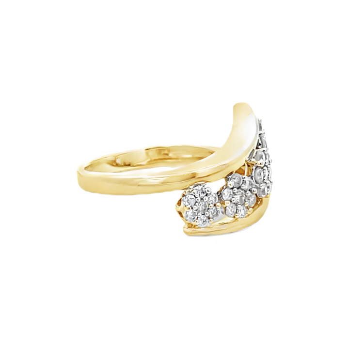 Cluster Diamond Band 14K Two Tone .40CTW