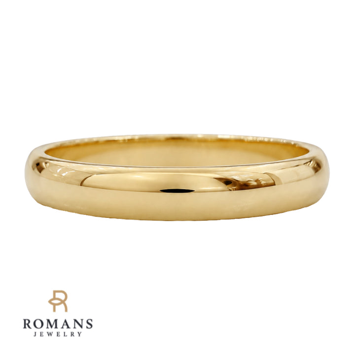 Comfort Fit Wedding Band 3MM 18K Yellow Gold Classic