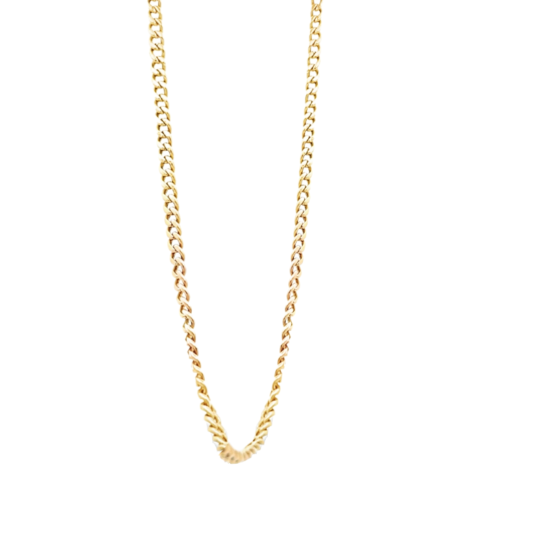 Cuban Link Chain 14K Yellow Gold 19.75"