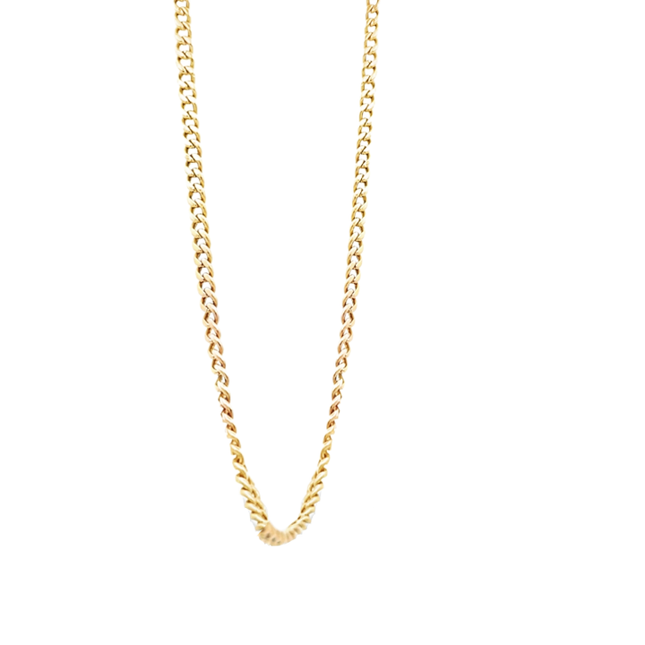 Cuban Link Chain 14K Yellow Gold 19.75"