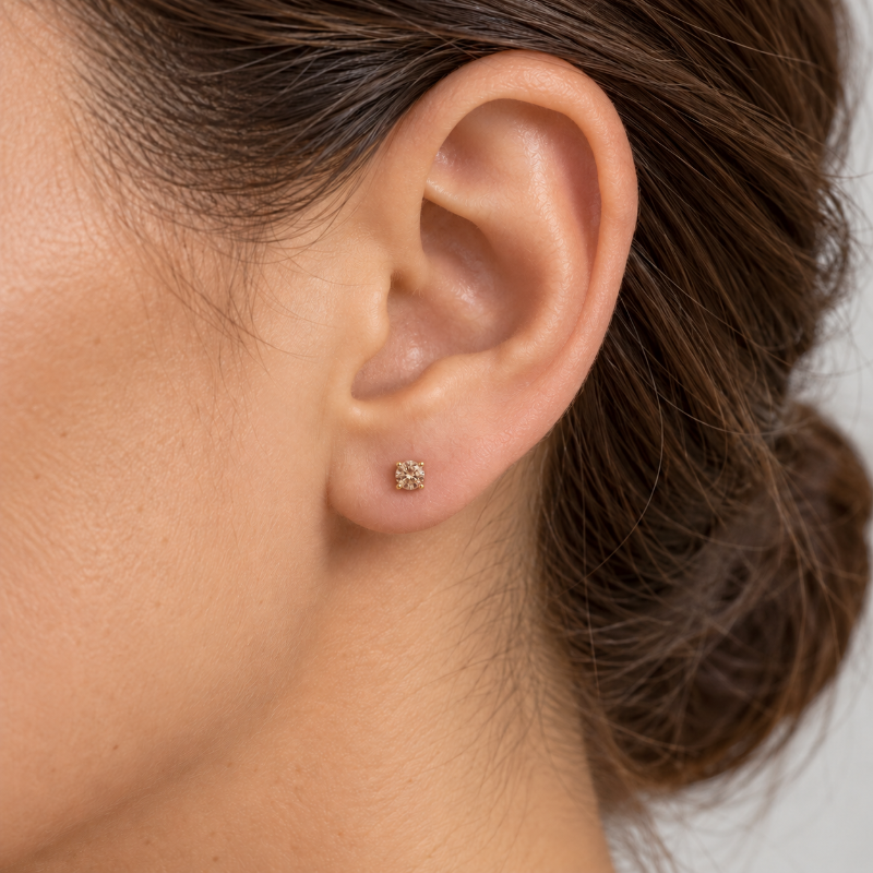 Champagne Diamond Studs