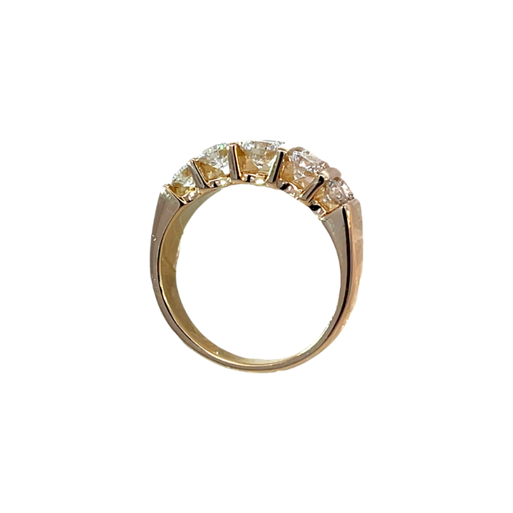 Cluster Diamond Ring 14K Yellow Gold 1.92CTW