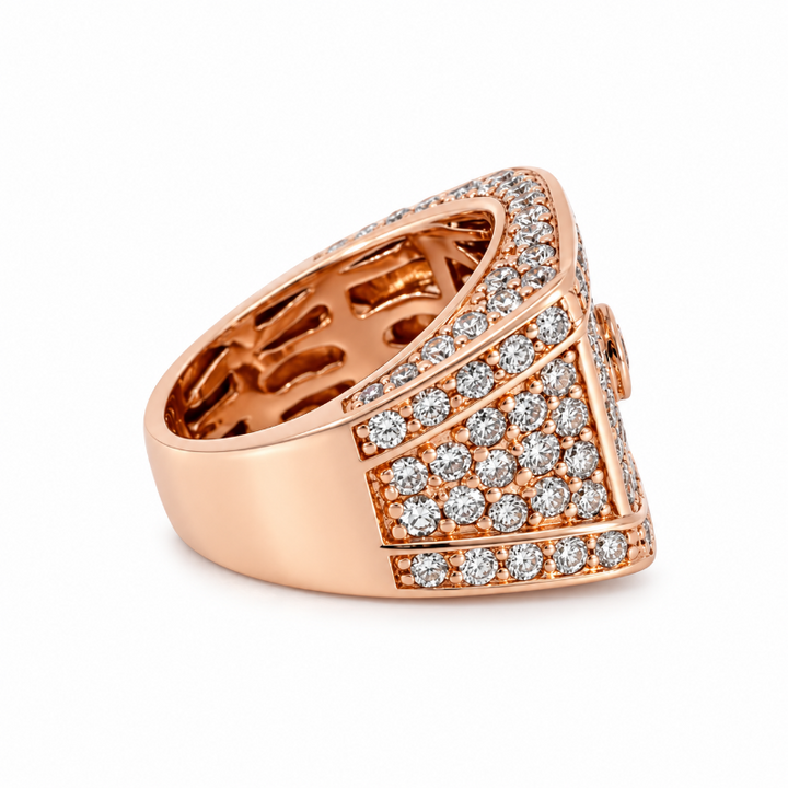Diamond Tapered Cluster Band 14K Rose Gold 1.42CTW