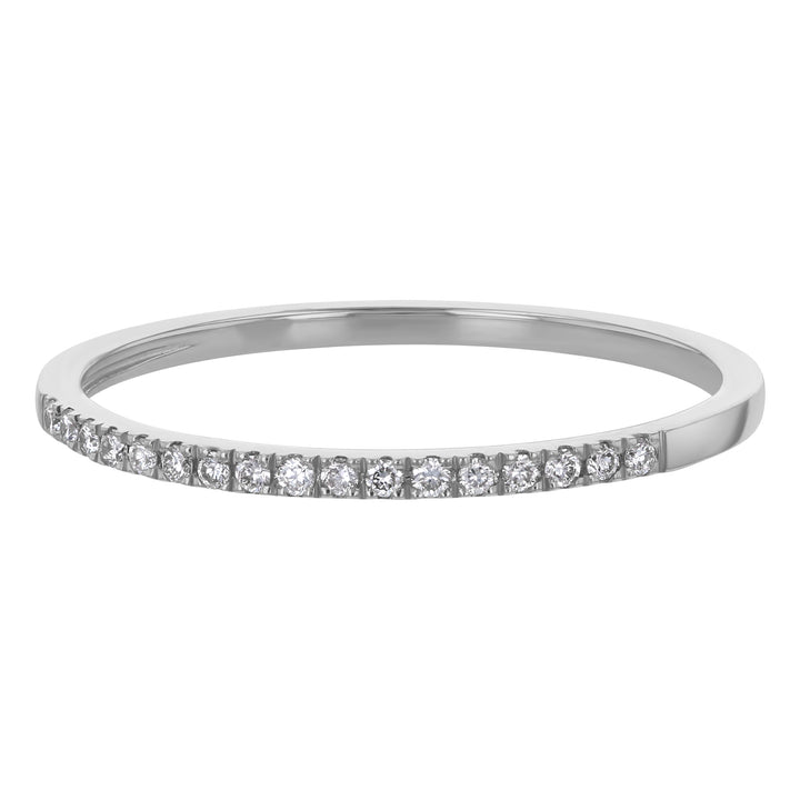 Diamond Wedding Band 14K White Gold .09CTW