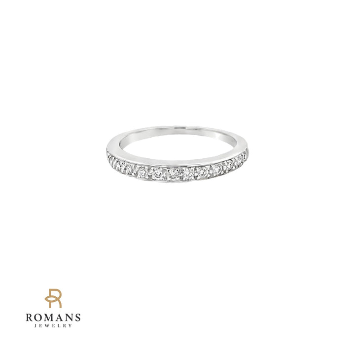 Diamond Band 18K White Gold .10 CTW