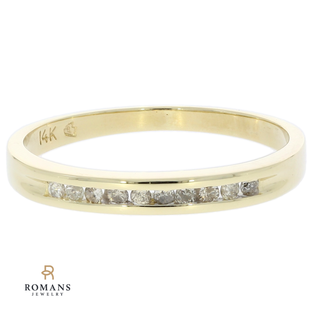 Diamond Channel Band 14K Yellow Gold .10 CTW