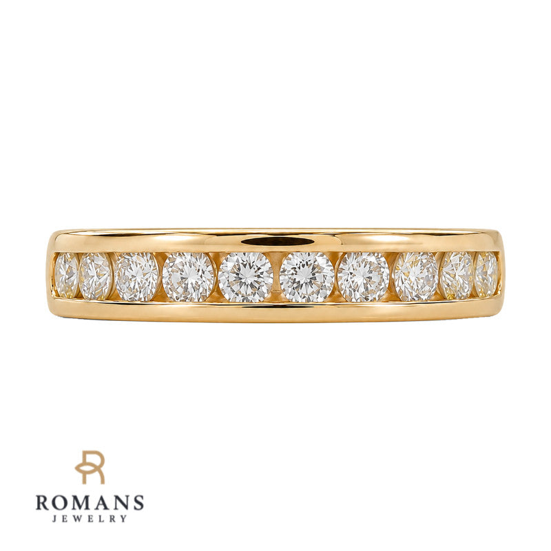 Diamond Channel Set Band 0.44CTW 14K Yellow Gold