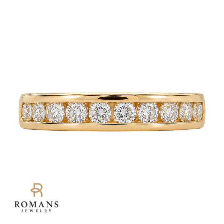 Diamond Channel Set Band 0.44CTW 14K Yellow Gold