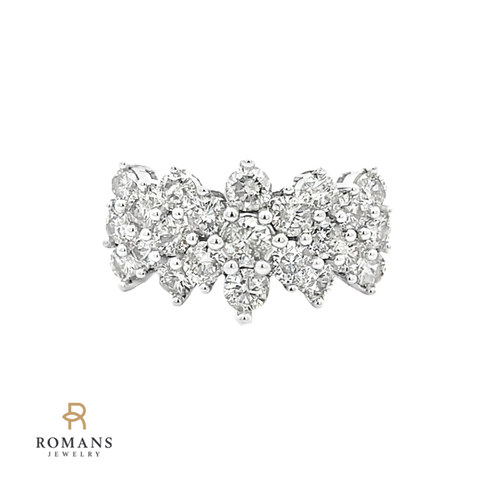 Diamond Cluster Ring 14K Two Tone 2.28CTW
