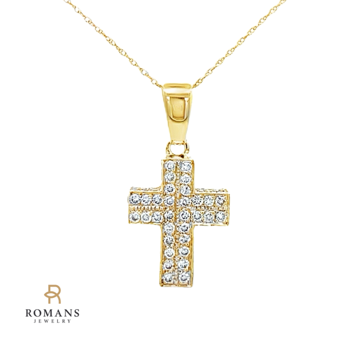 Diamond Cross 14K Yellow Gold .80CTW