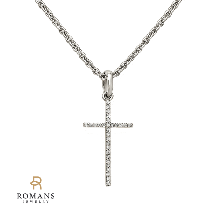 Diamond Cross 18K White Gold .06CTW