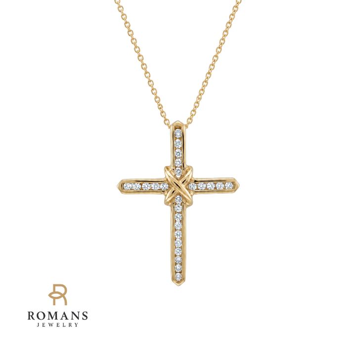 Diamond Cross Pendant .25CTW 10K Yellow Gold