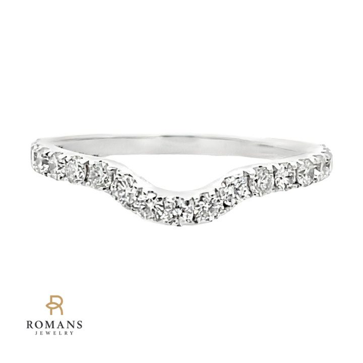Diamond Curve Band 14K White Gold .38 CTW