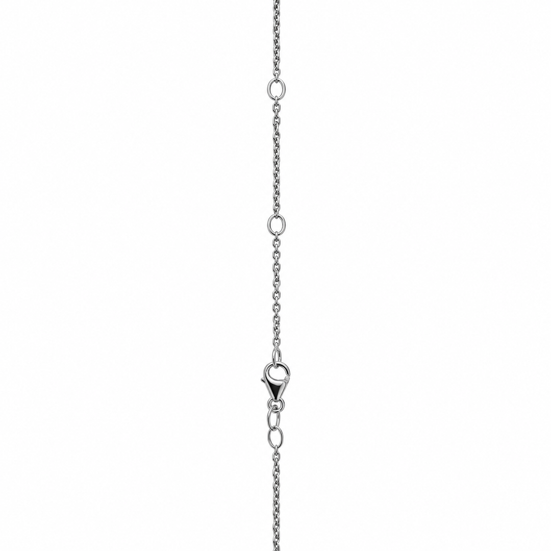 Diamond Cut Cable Chain 14K White Gold Adjustable 16–18”