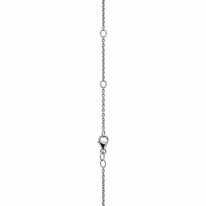 Diamond Cut Cable Chain 14K White Gold Adjustable 16–18”