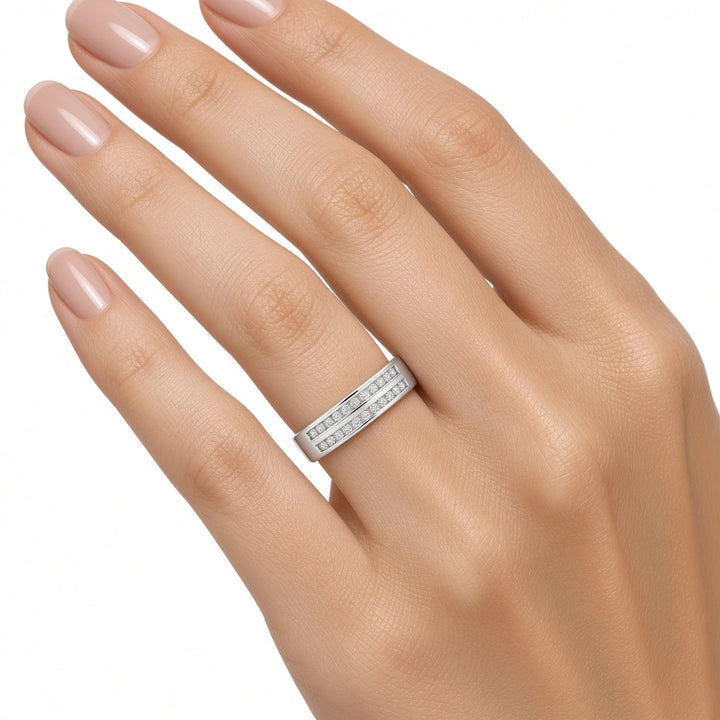 Diamond Double Row Band