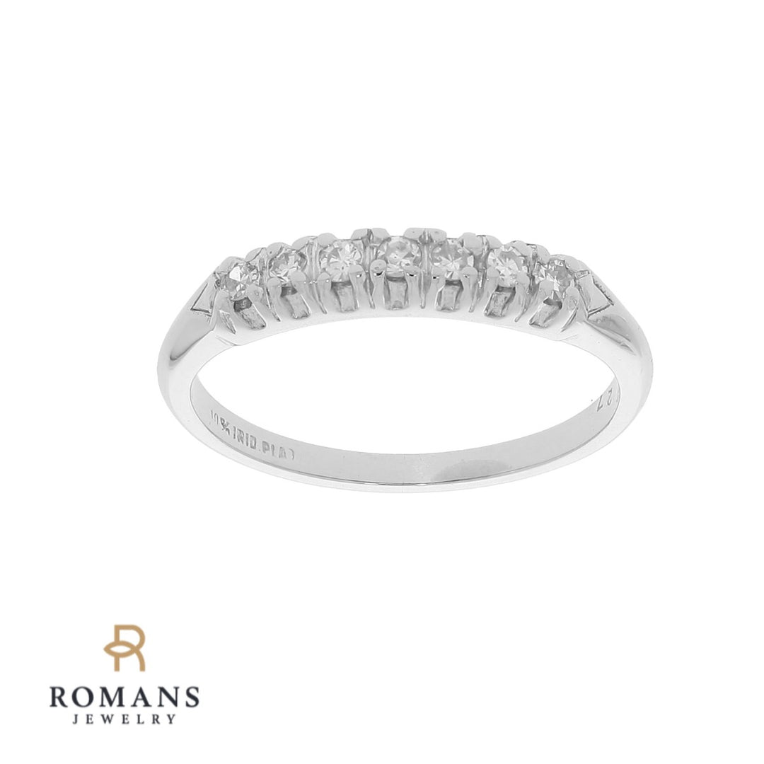 Diamond Engagement Band Platinum .12 CTW
