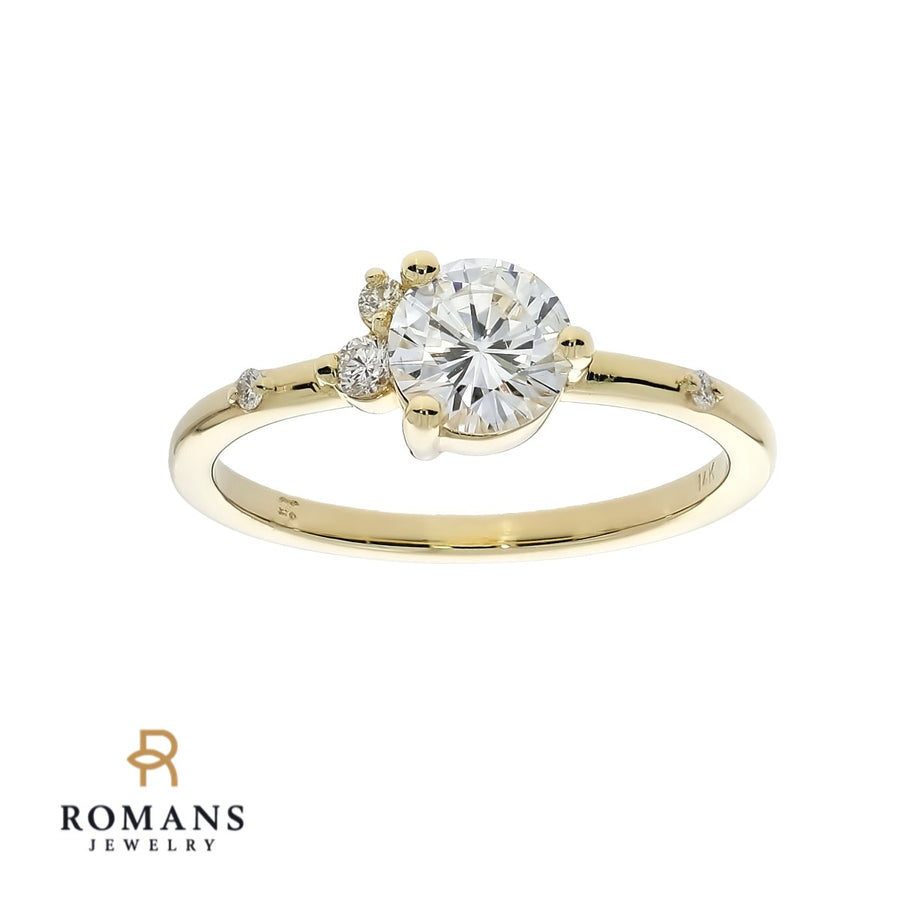 Diamond Engagement Ring 14K Yellow Gold .68 CT GIA