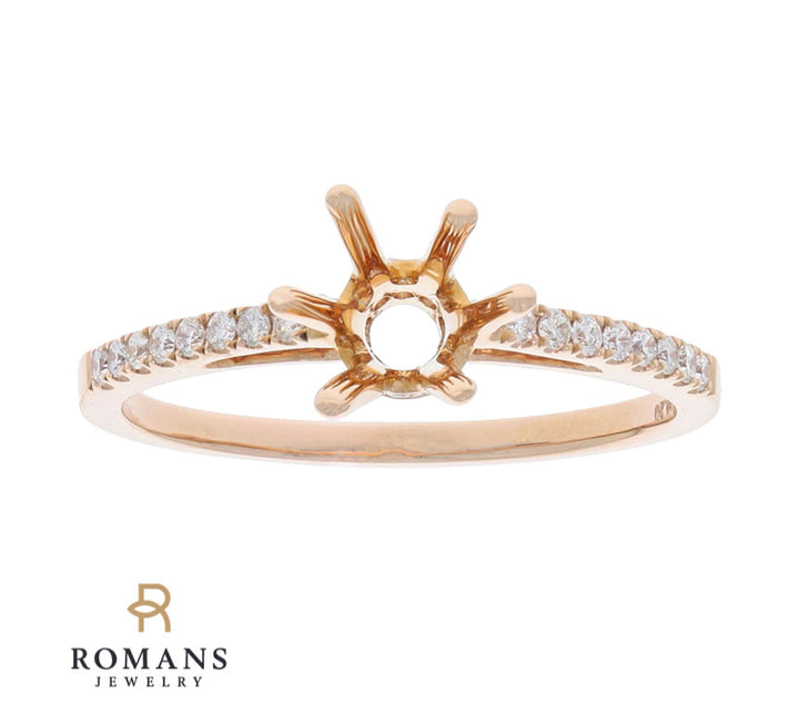 Diamond Hidden Halo Setting 14K Rose Gold