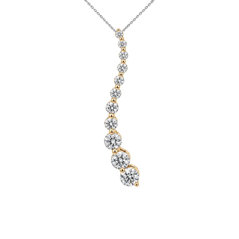 Diamond Journey Pendant 14K Yellow Gold .50CTW