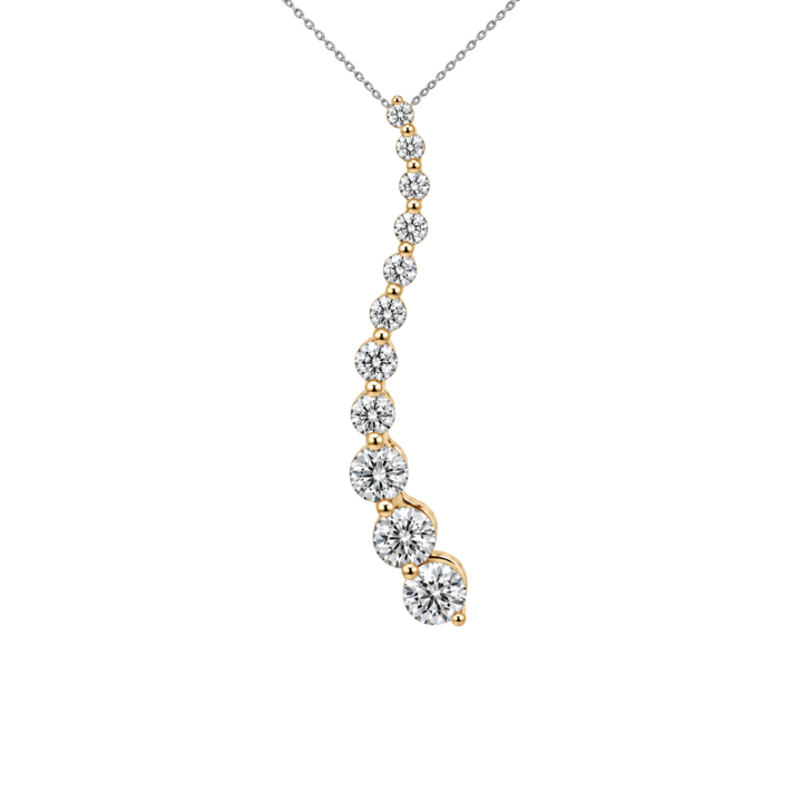 Diamond Journey Pendant 14K Yellow Gold .50CTW