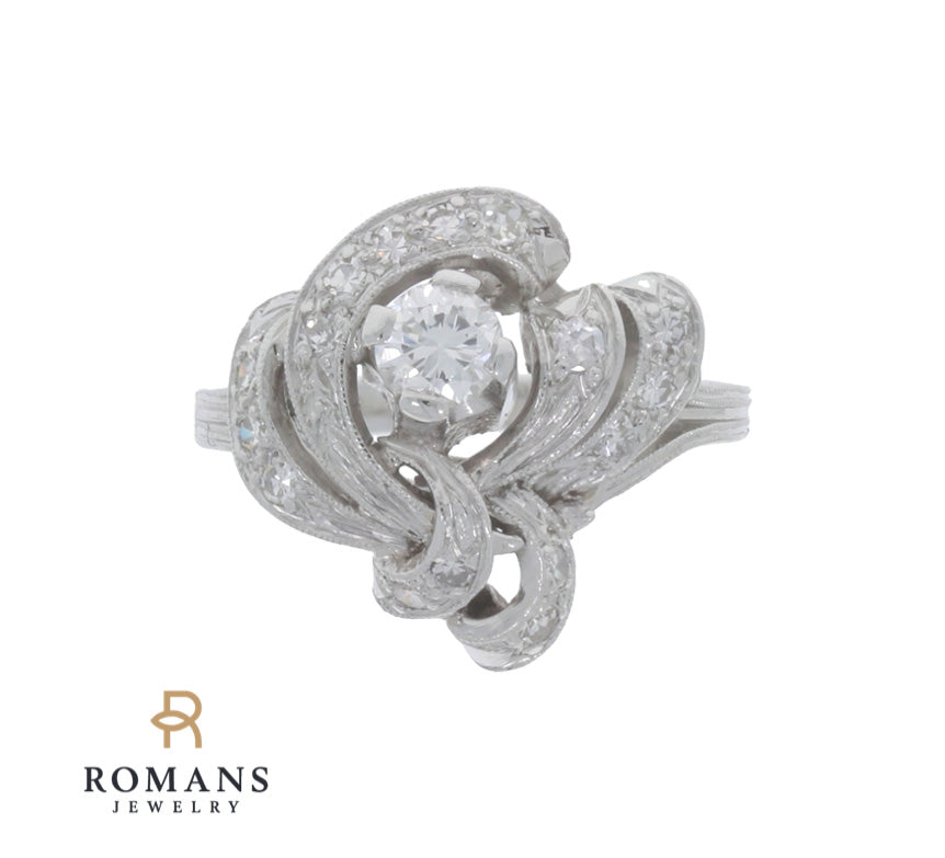 Diamond Ribbon Ring Platinum .25 CTW