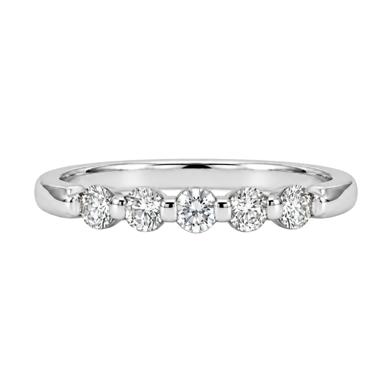 Diamond Shared Prong Band .28CTW 14K White Gold
