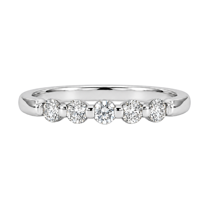 Diamond Shared Prong Band .28CTW 14K White Gold