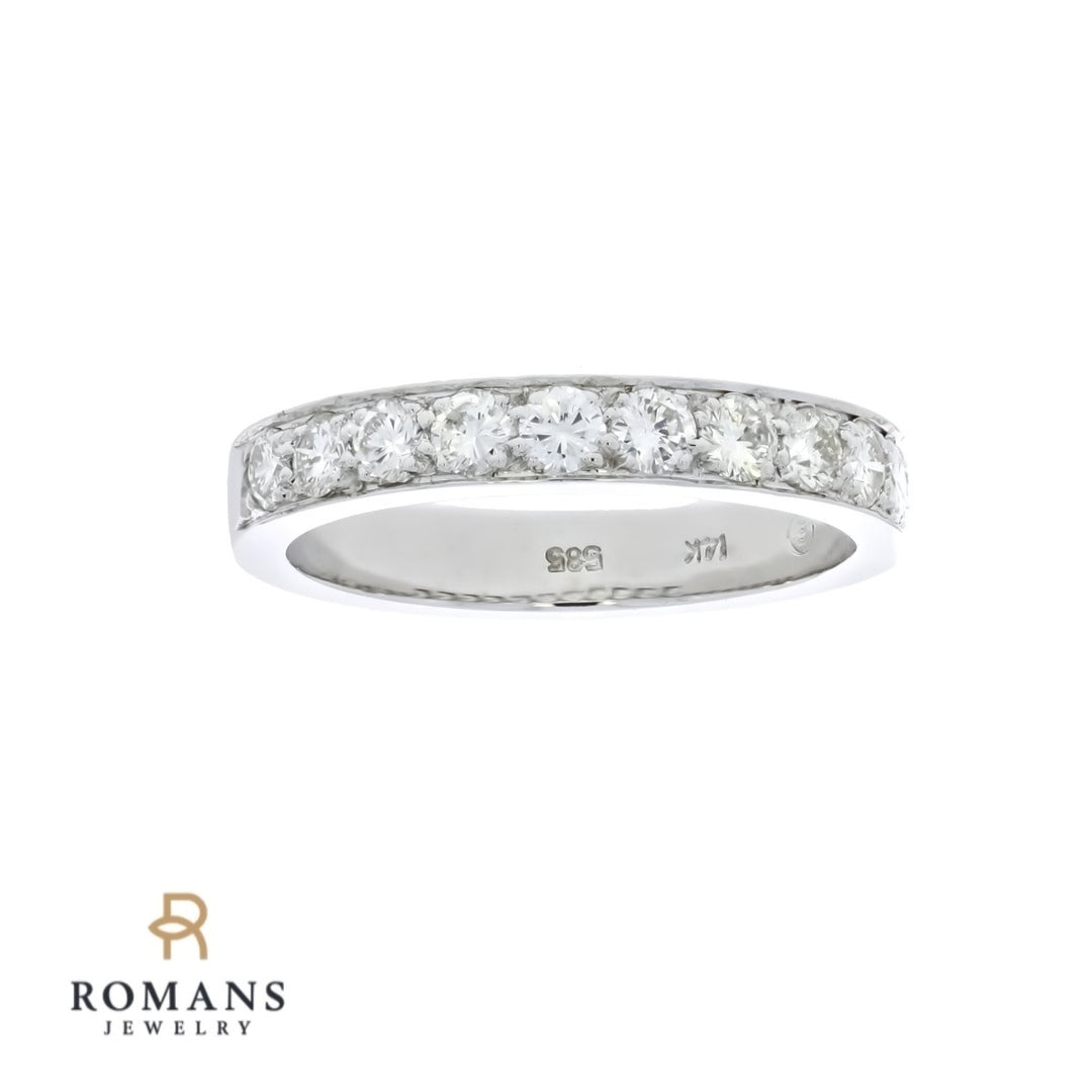 Diamond Stackable Band 14K White Gold .77CTW
