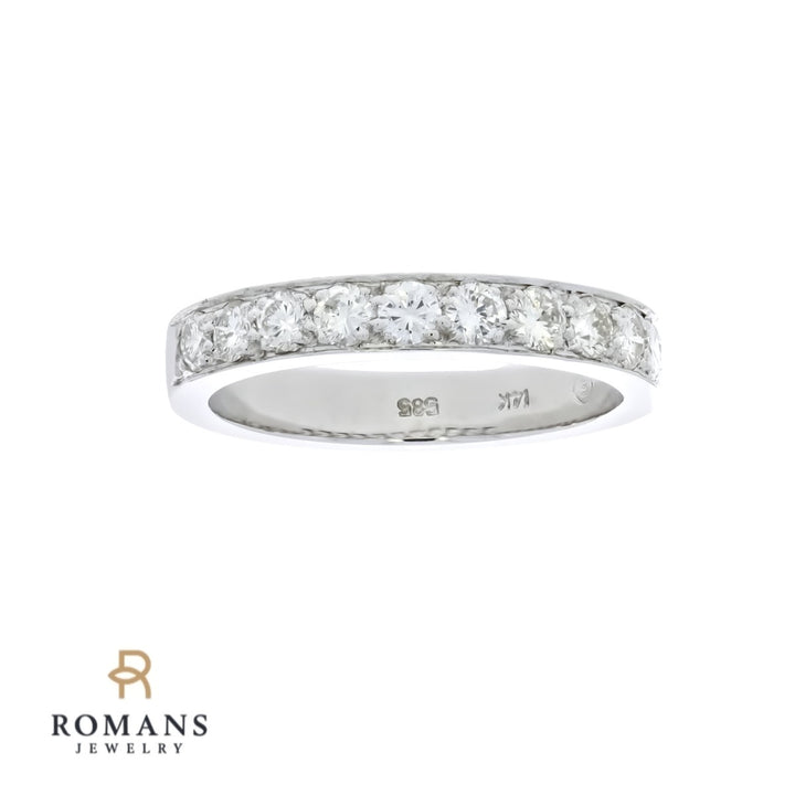 Diamond Stackable Band 14K White Gold .77CTW