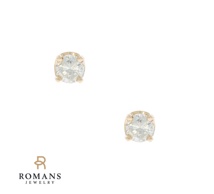 Diamond Stud Earrings 14K Yellow Gold .10CTW