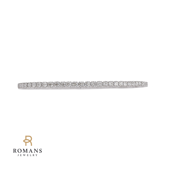 Diamond Tennis Bracelet 14K White Gold 4CTW