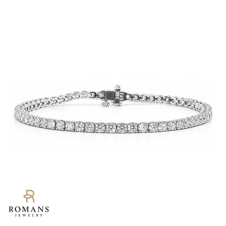Diamond Tennis Bracelet 14K White Gold 5CTW